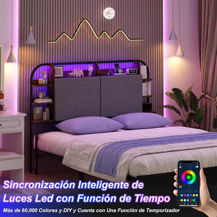 Cabecera Matrimonial con Luz