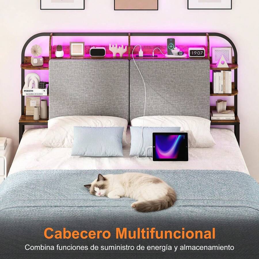 Cabecera Matrimonial con Luz