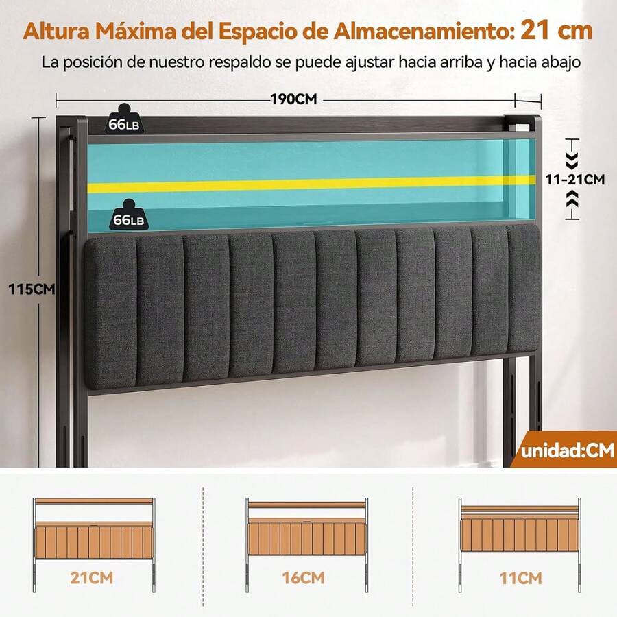 Cabecera Matrimonial - con Luz