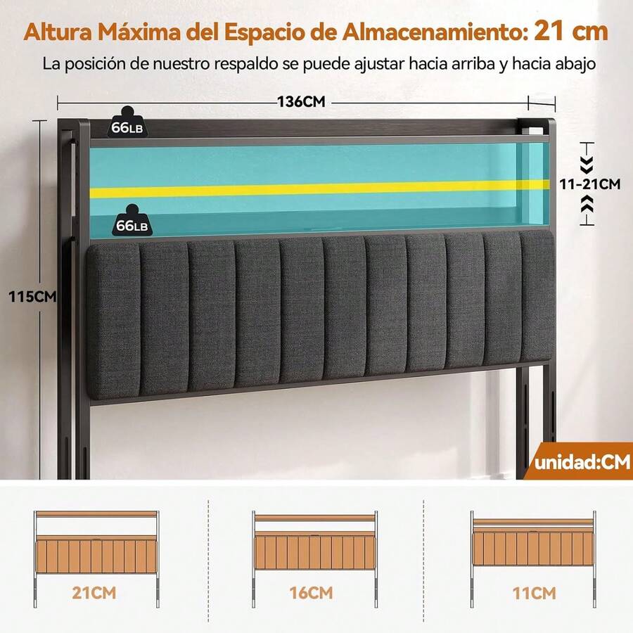 Cabecera Matrimonial - con Luz