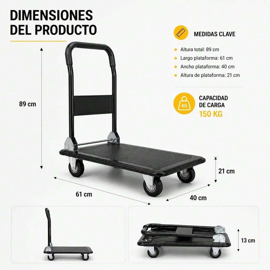 Carro Plataforma Plegable