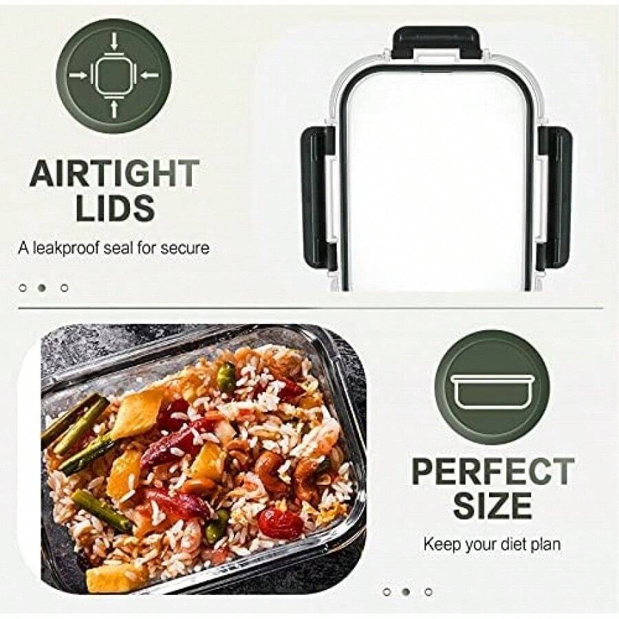 10 paquetes de recipientes de vidrio