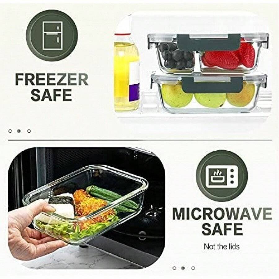 10 paquetes de recipientes de vidrio
