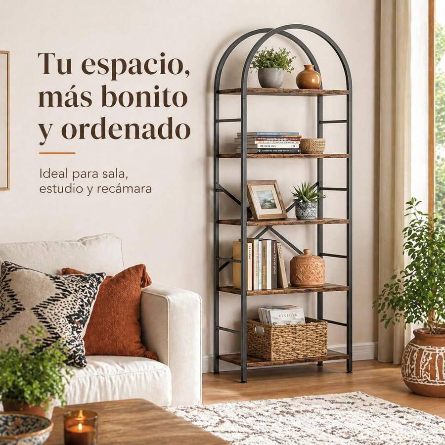 Librero de 5 Niveles en Arco