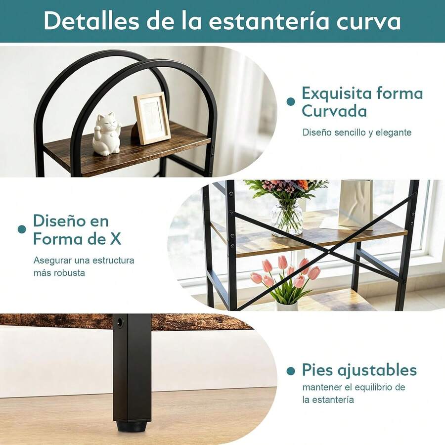 Librero de 5 Niveles en Arco