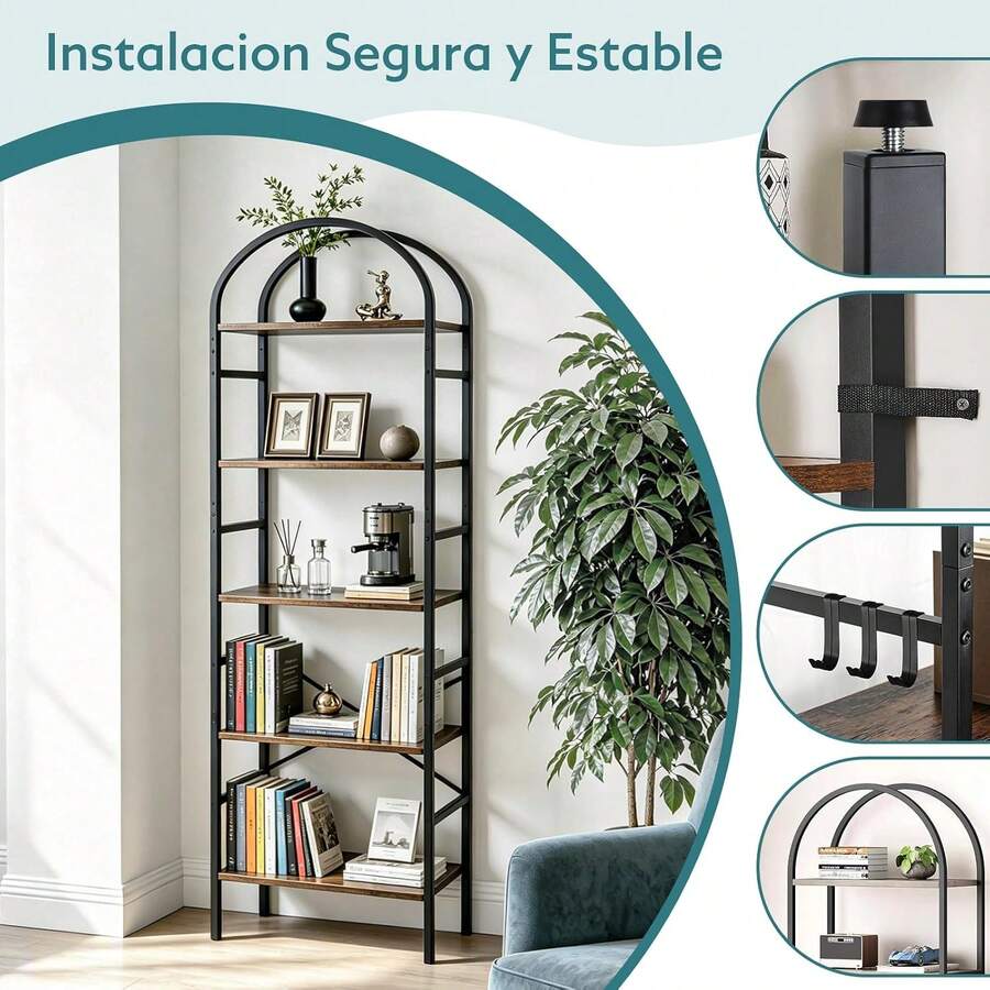 Librero de 5 Niveles en Arco