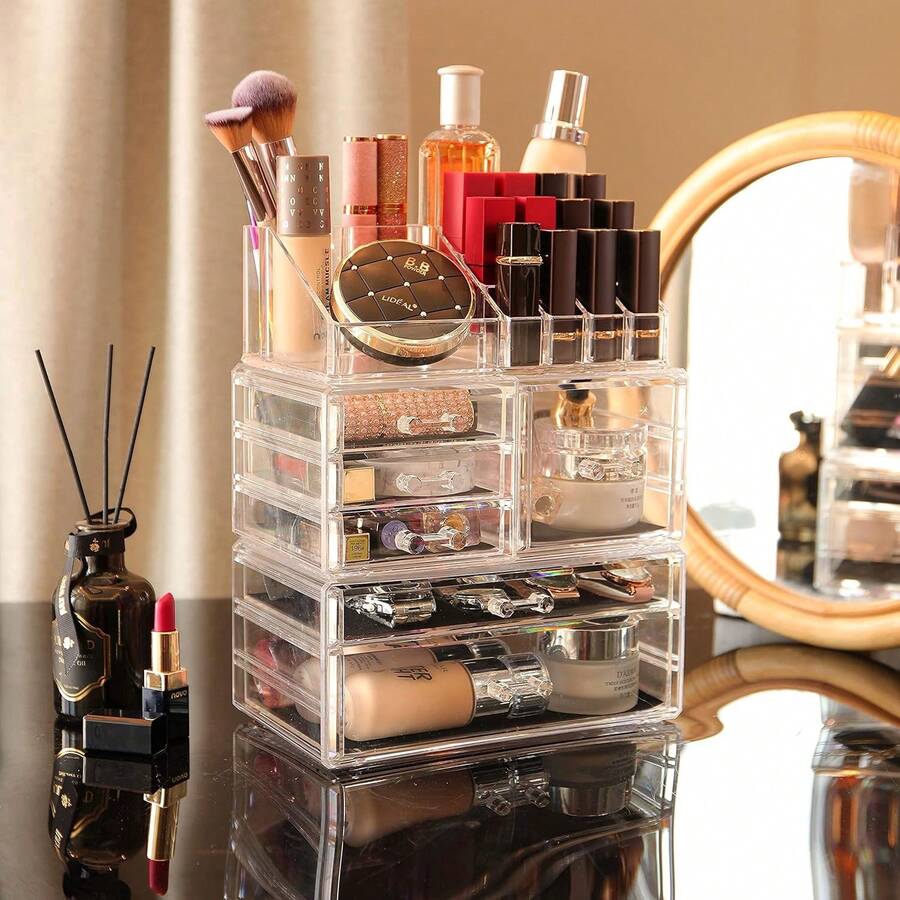 Caja organizadora de maquillaje