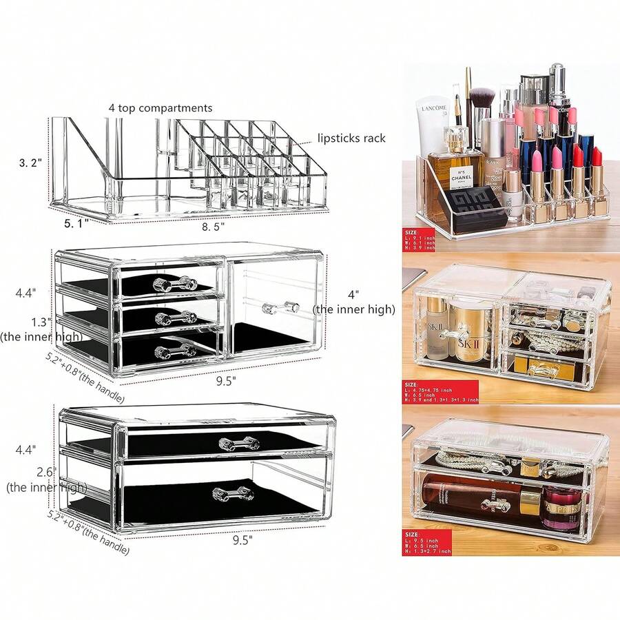 Caja organizadora de maquillaje