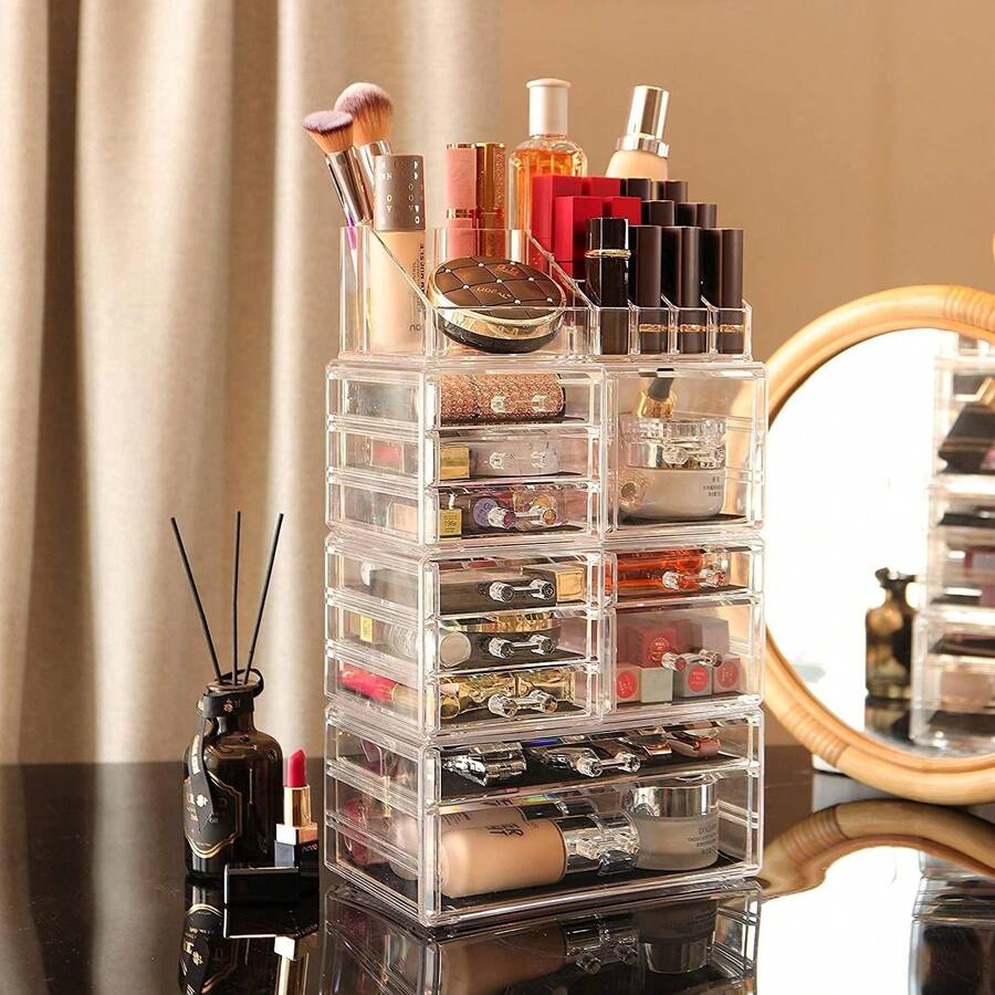 Caja organizadora de maquillaje