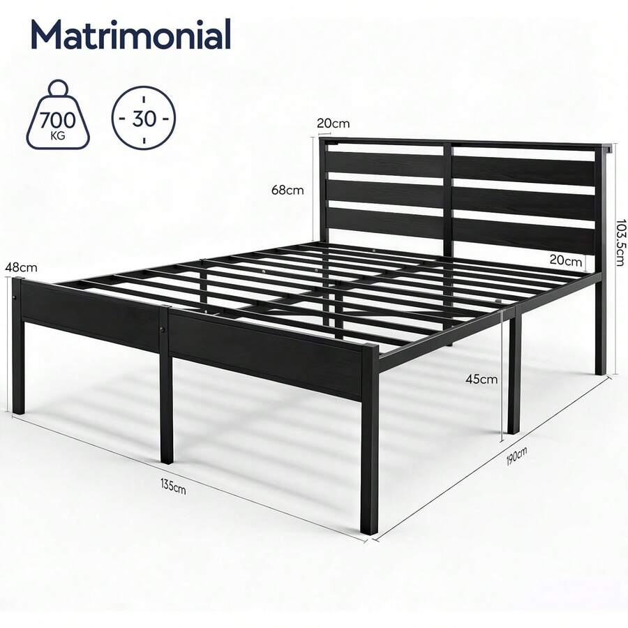 Base Cama Matrimonial Metal