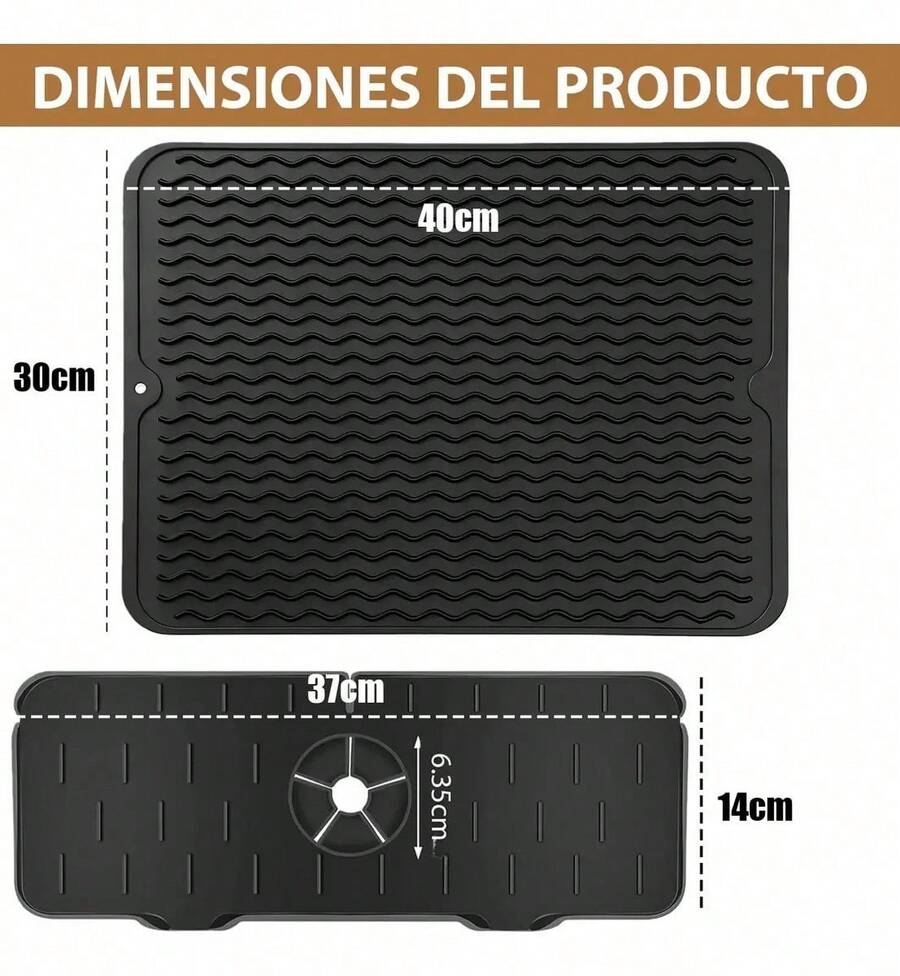 Alfombra de secado de platos