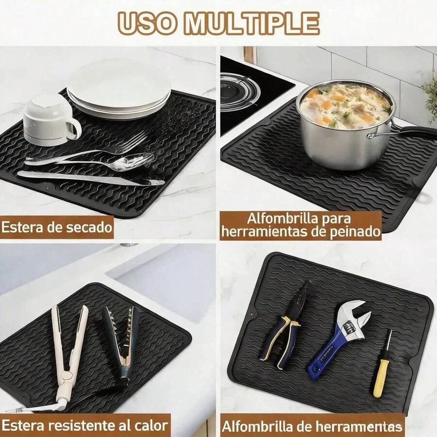 Alfombra de secado de platos