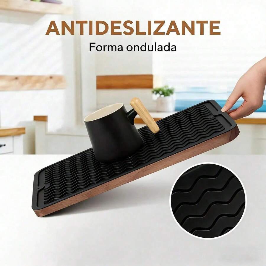 Alfombra de secado de platos