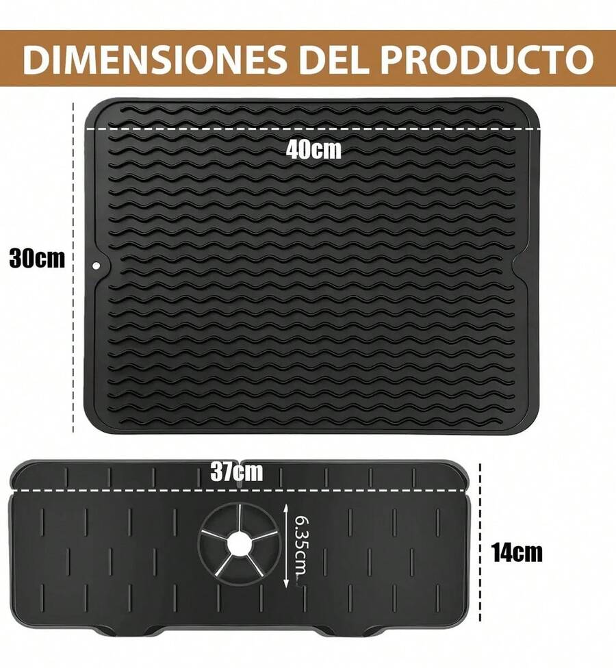 Alfombra de secado de platos