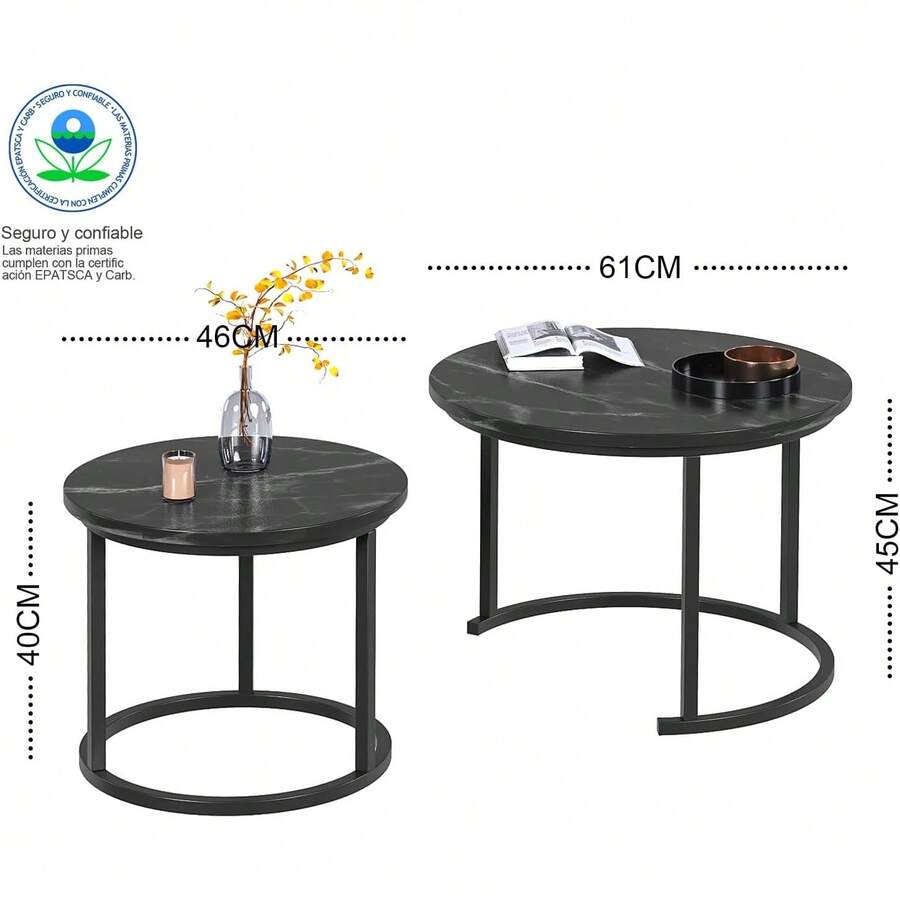 Juego de 2 Mesa de Centro