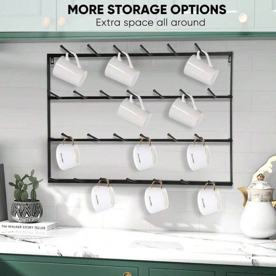 Soporte de pared para tazas de café