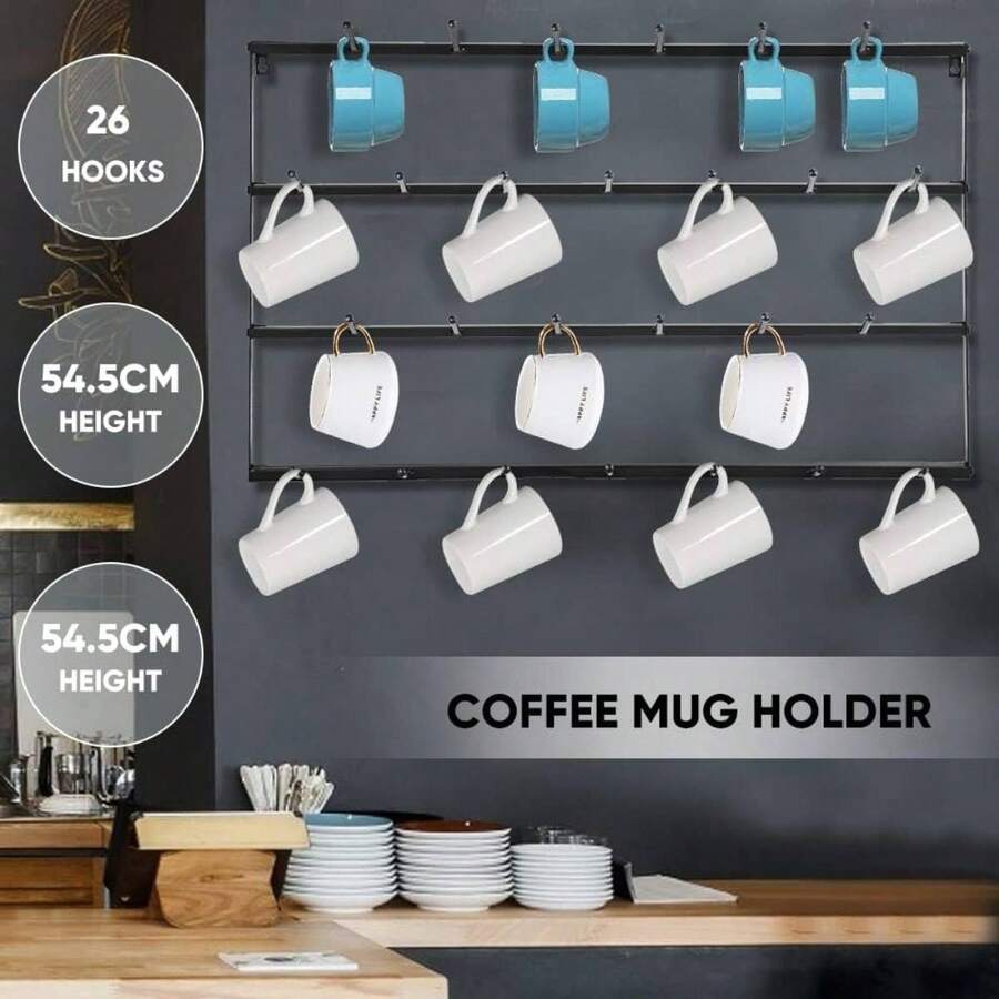 Soporte de pared para tazas de café