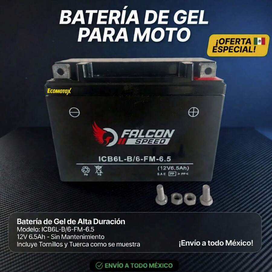 Batería YB6L-B 12V para FT125 / 125Z/ FT125 TS / FT150 Grafito / DM150 /
