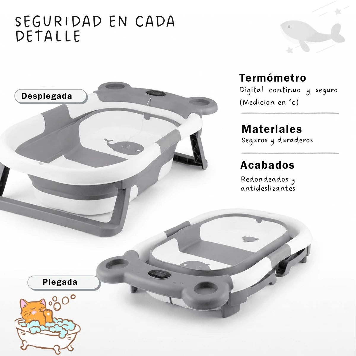 TINA DE BAÑO MODERNA PLEGABLE