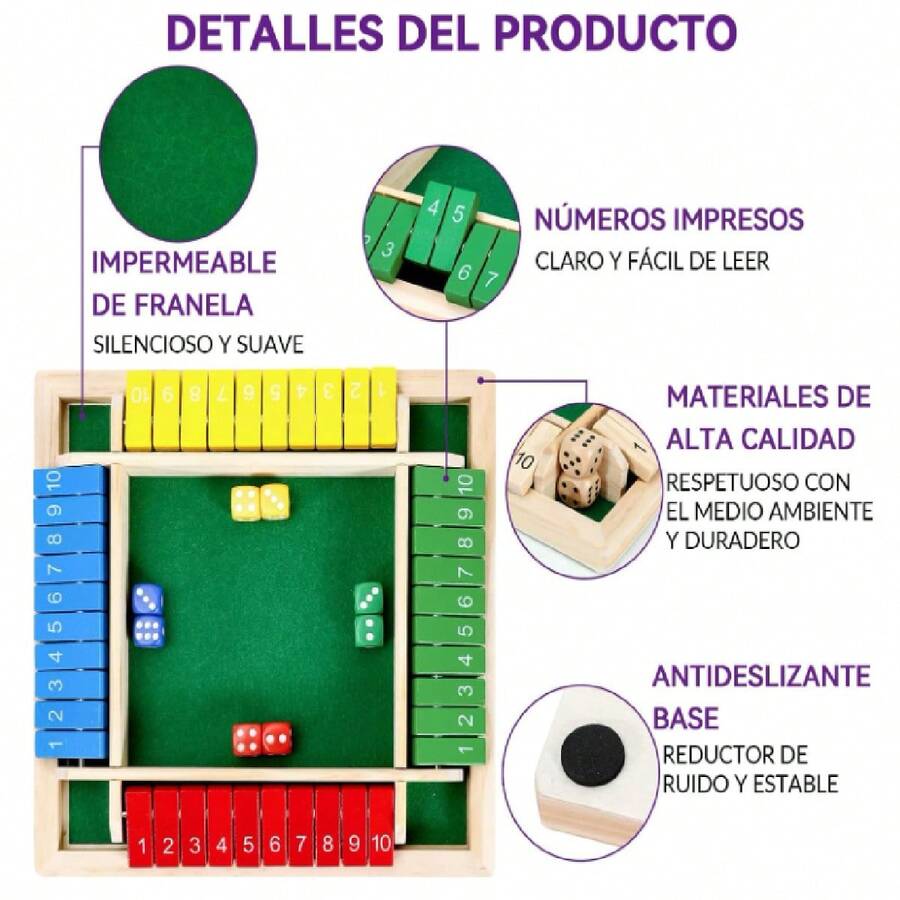 Juego De Dados De 1 a 4