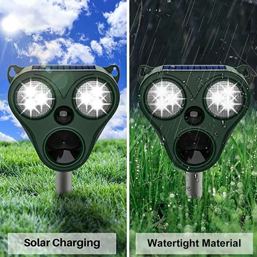 Repelente solar ultrasónico de animales