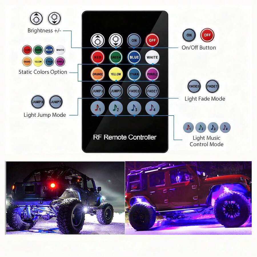 8 Pods Kit de Luces LED