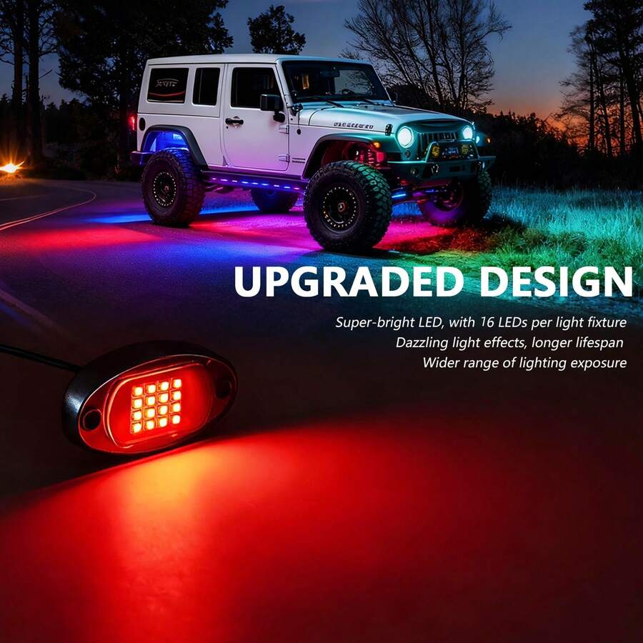 12 vainas RGB luces LED