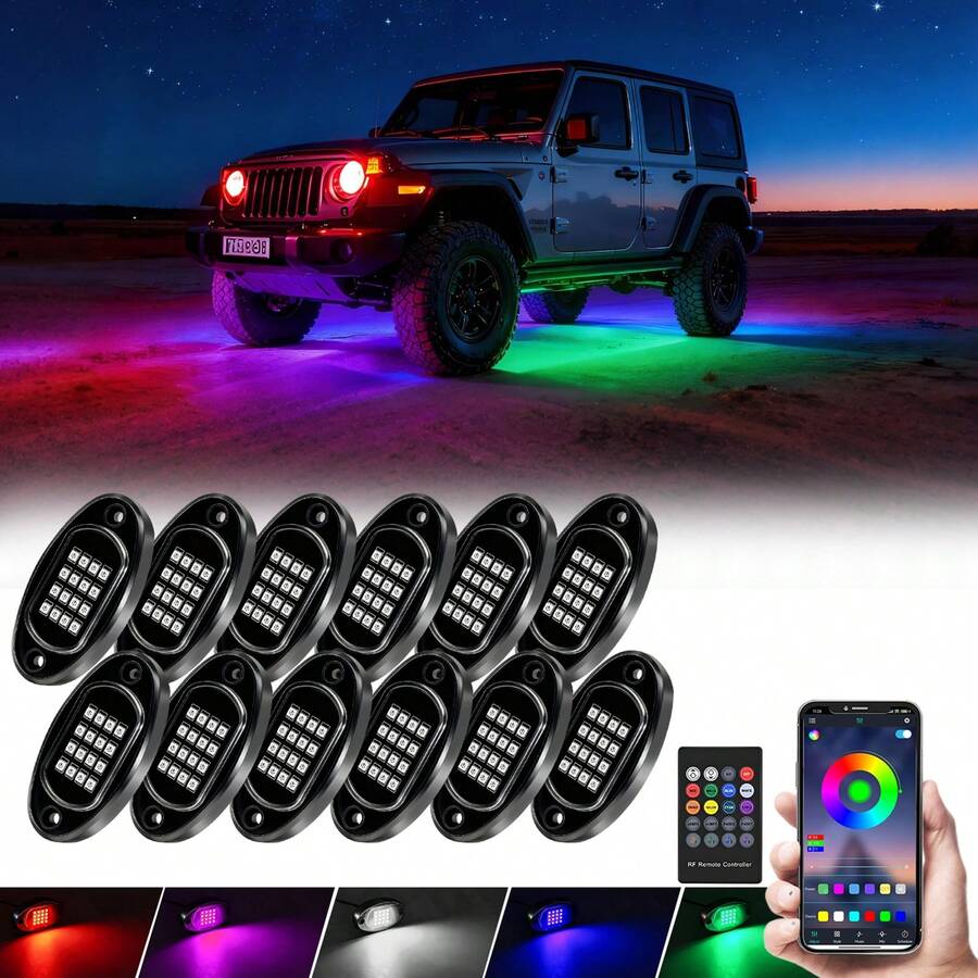 12 vainas RGB luces LED