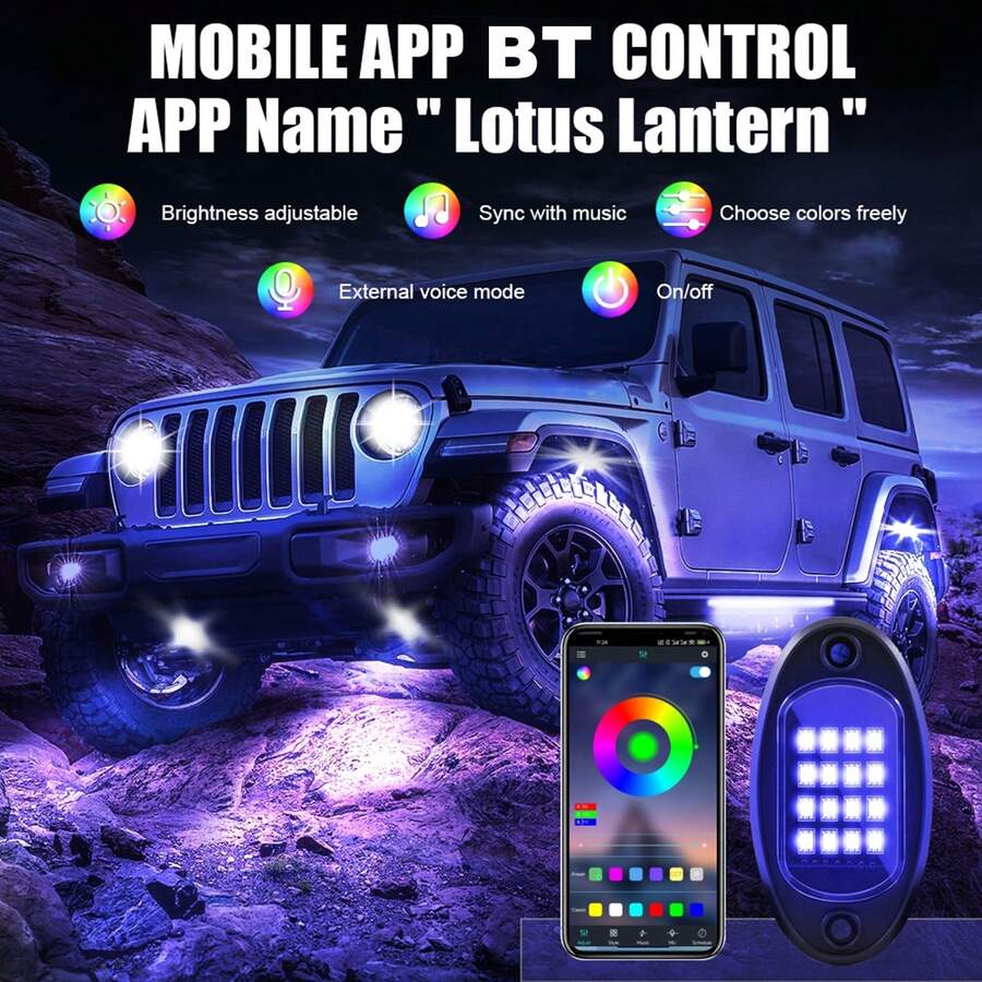 12 vainas RGB luces LED