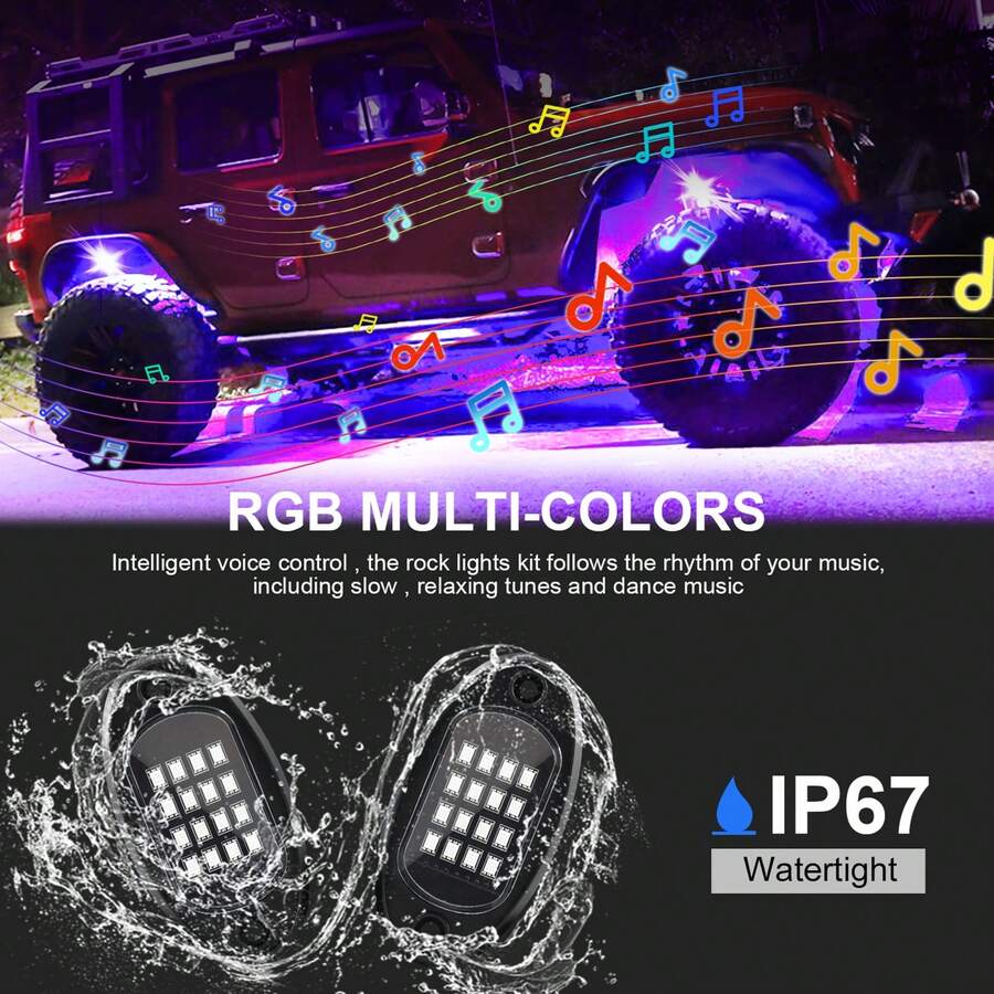 12 vainas RGB luces LED