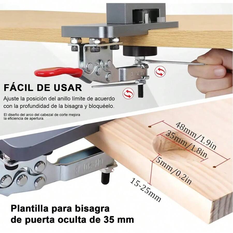 35mm Perforadora de Bisagra