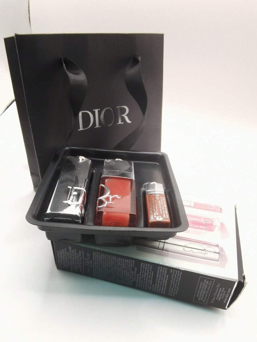 DlOR Addict Natural Glow Lip Essentials Gift Set 3 Piezas+bolsa