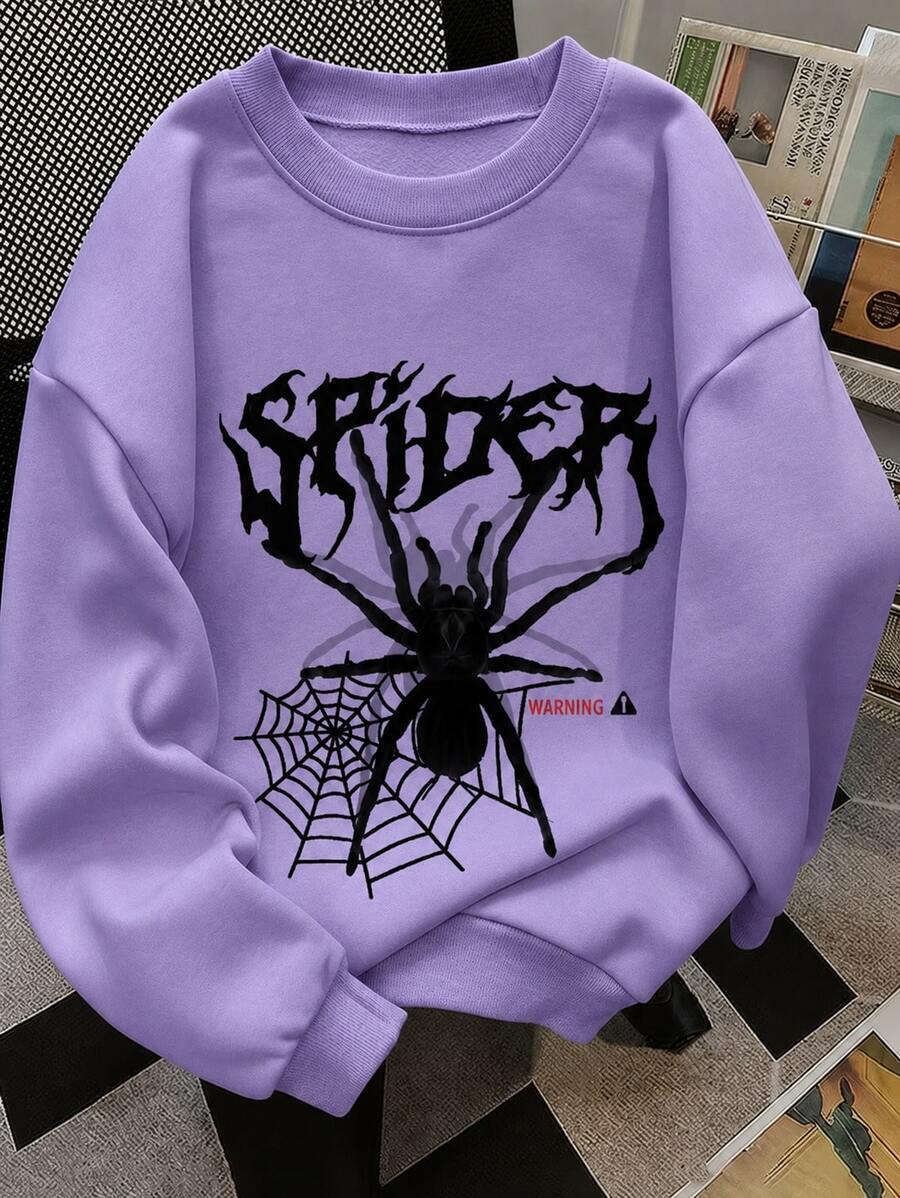 Sudadera casual estampado gráfico spiderman