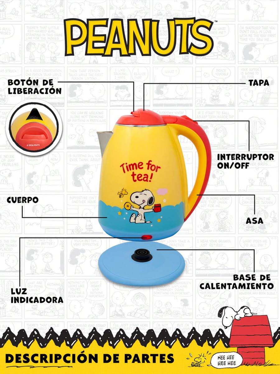 RCA Peanuts Tetera Eléctrica 1.8L