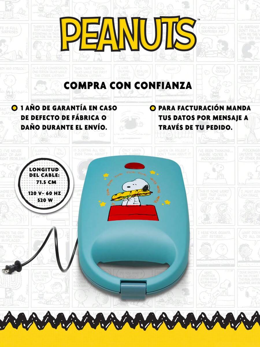 RCA Peanuts Sandwichera Eléctrica