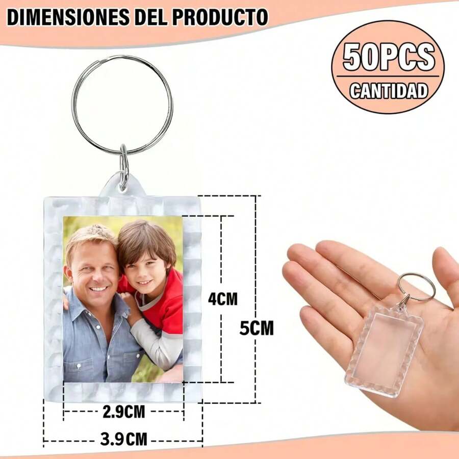 Llaveros Portafoto Acrílico