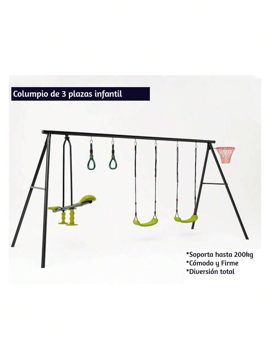 Columpio De 3 Plazas para Niños y Niñas