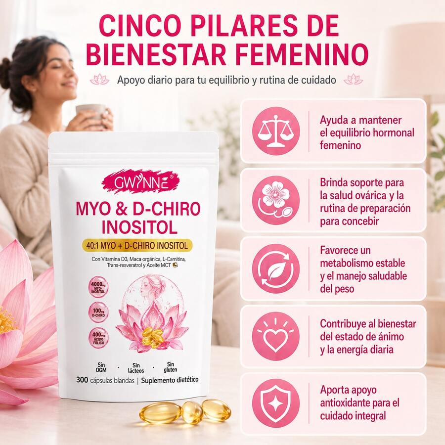 Myo-inositol Y D-chiro Inositol Cápsulas