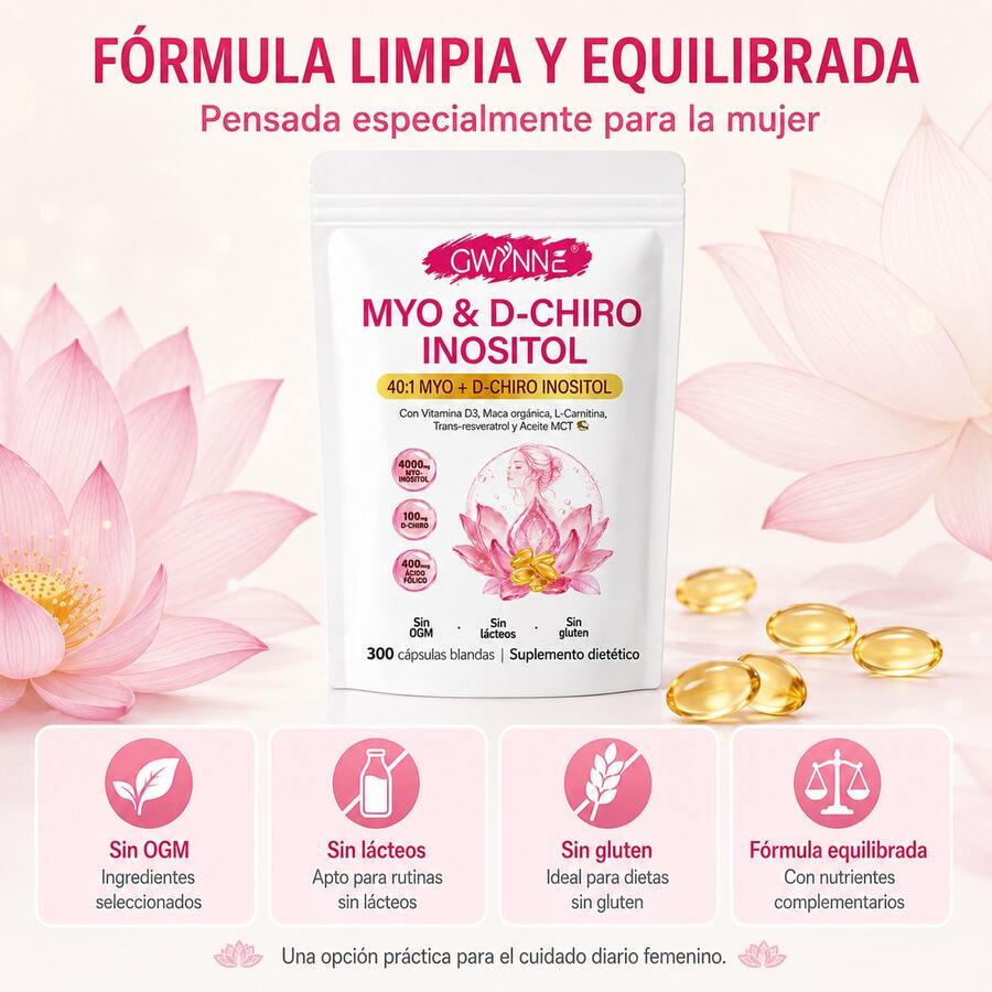 Myo-inositol Y D-chiro Inositol Cápsulas