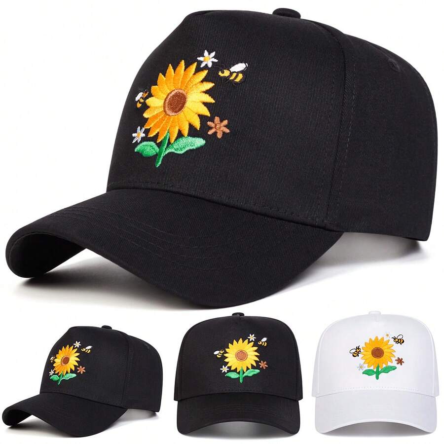 Gorra de camionero con girasol