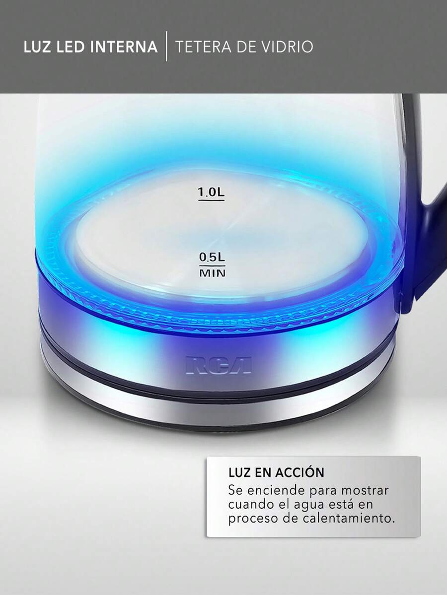 RCA Tetera Eléctrica de Vidrio