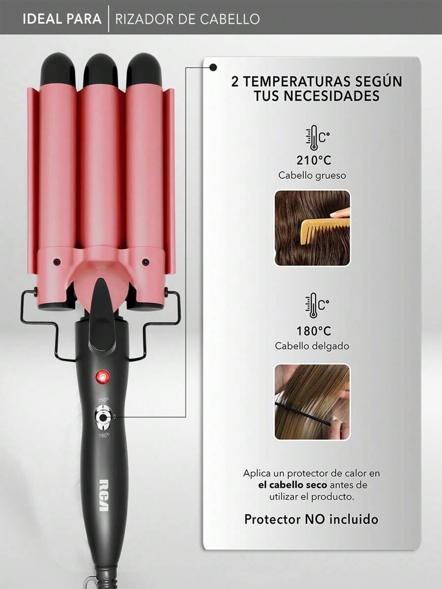 RCA Rizador de Cabello Tipo Wafflera