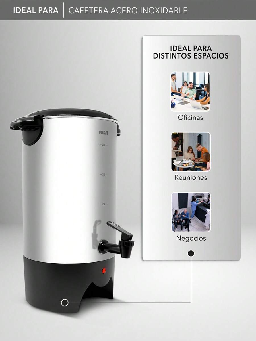 RCA Cafetera de Acero Inoxidable