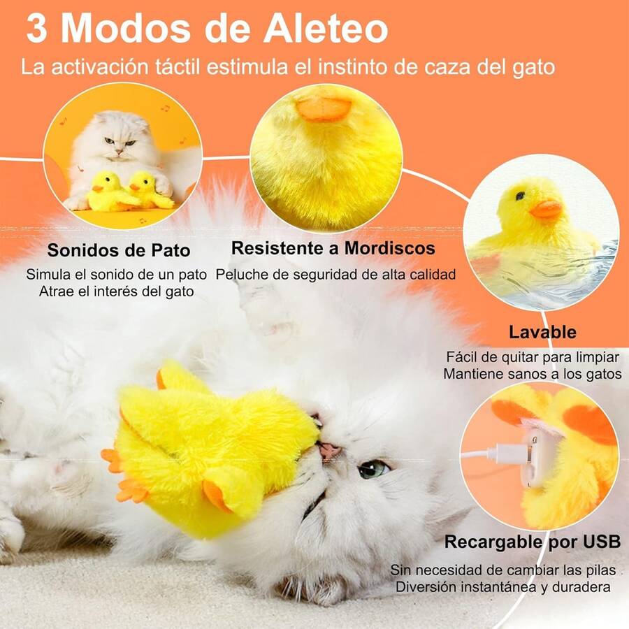 Monlida Juguete Gato Eléctrico Pato