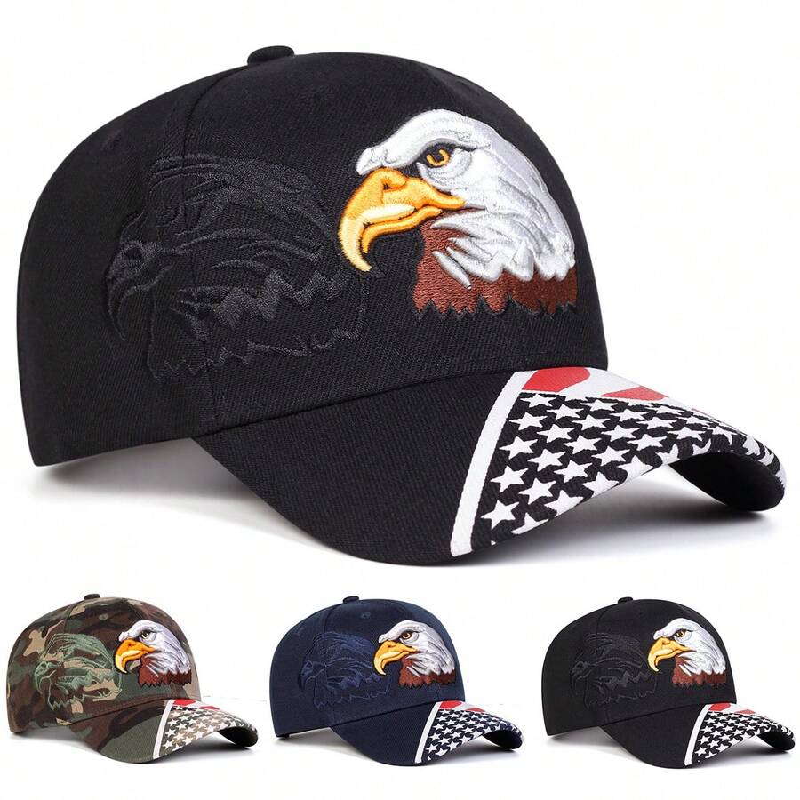 Gorra de camionero con estampado de águila