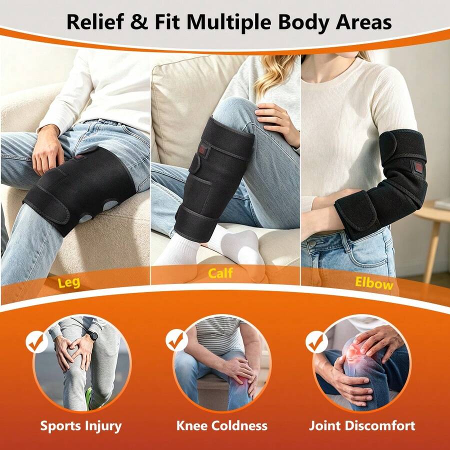 Envoltura de rodilla con calefacción