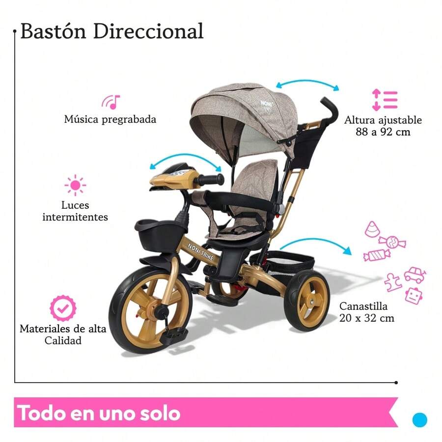 Triciclo Evolutivo 7 en 1 para Niños 1-6 Años