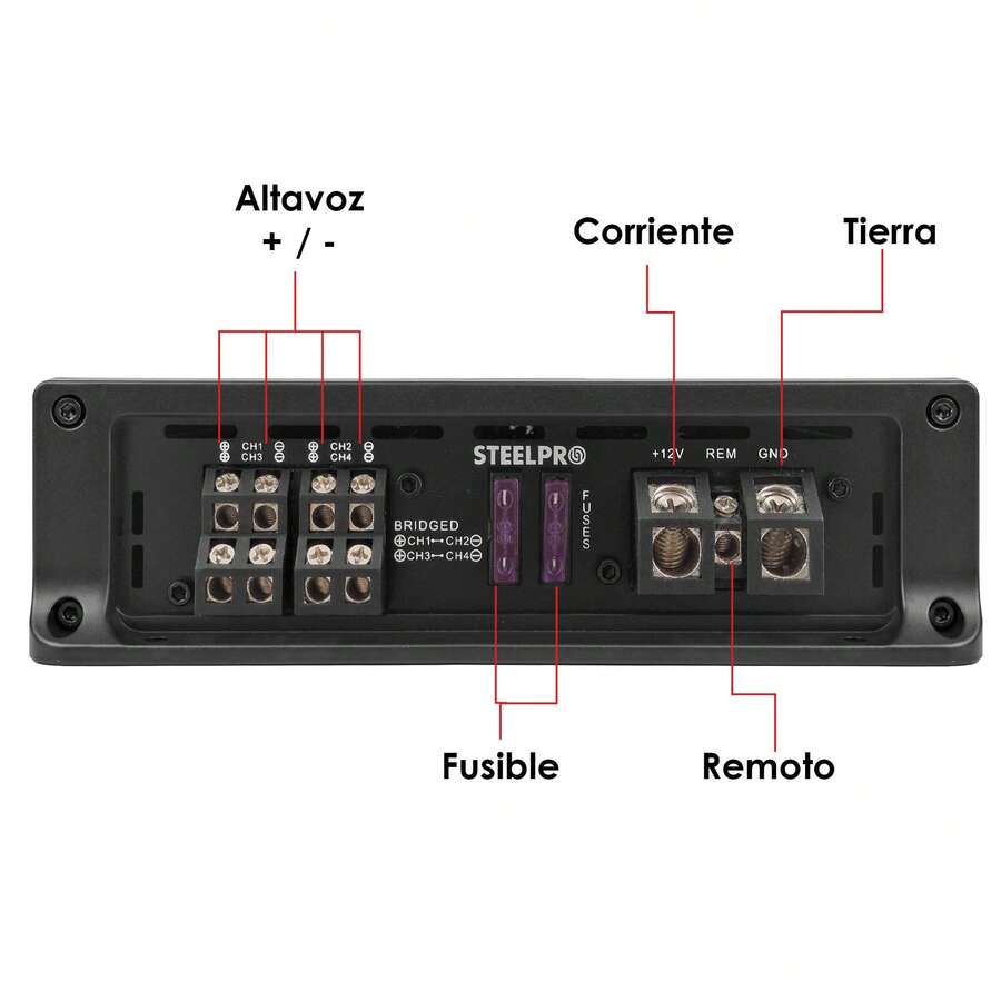 Amplificador Car Audio 4 Canales