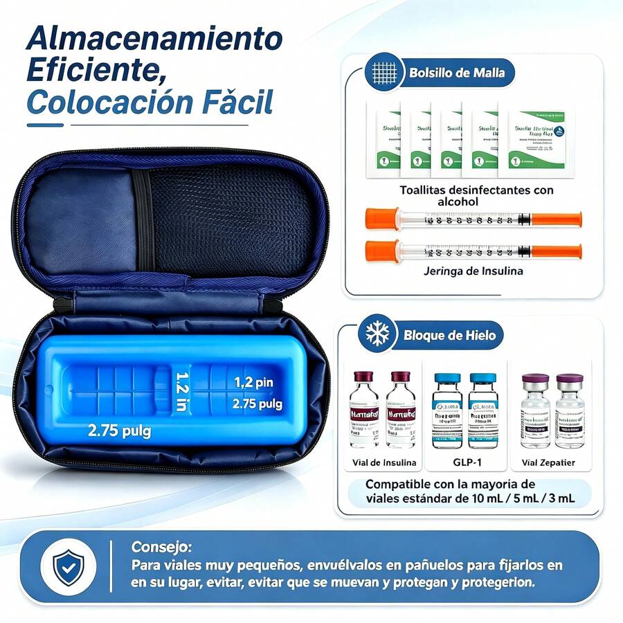 Estuche refrigerante para insulina