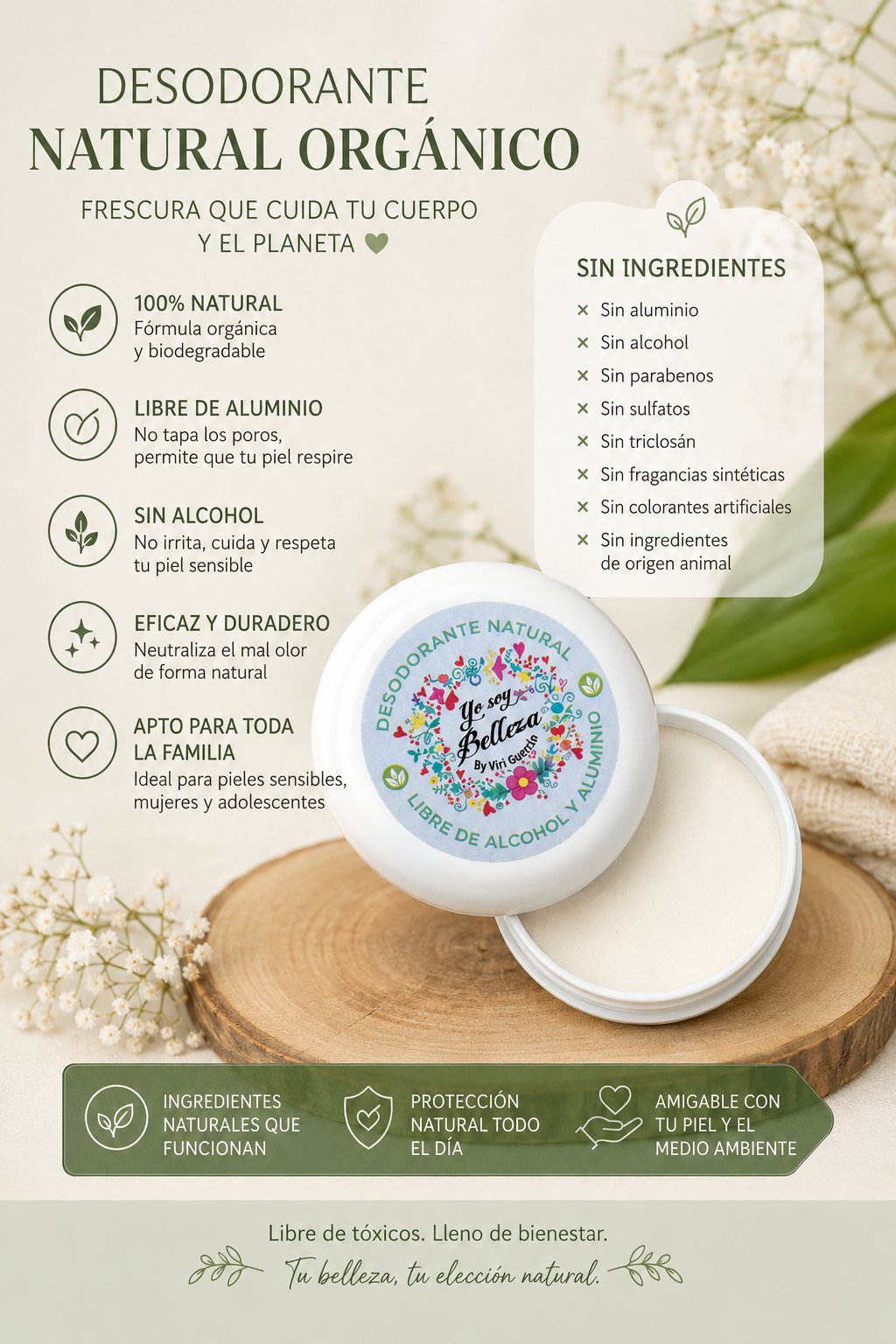 Desodorante en crema  Orgánico Unisex